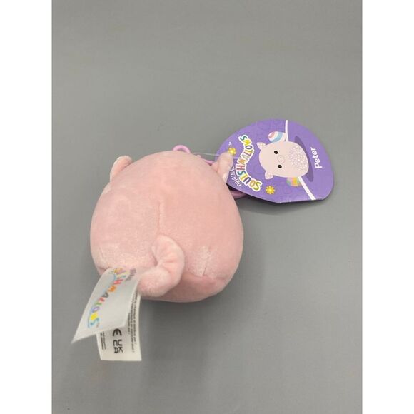 Squishmallow 3.5" Peter Pig Clip Soft Pink Plush - Picture 2 of 2